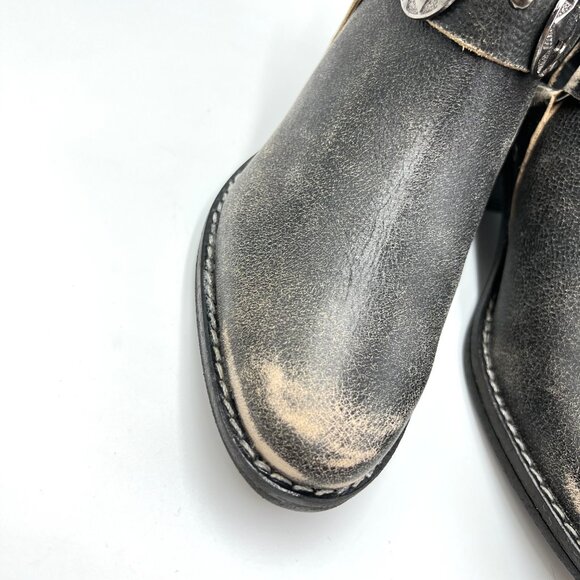 Chinese Laundry Womens Size 6 Black Distressed Austin Western Style Ankle Boots - Picture 4 of 15
